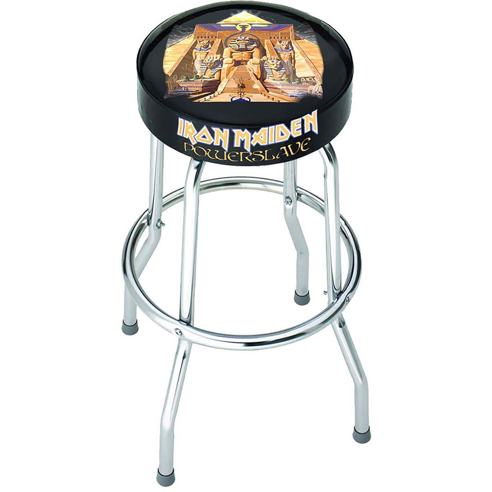 Rocksax Iron Maiden - Powerslave Barkruk - Zwart